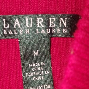 Ralph Lauren Mock Red Turtle Neck